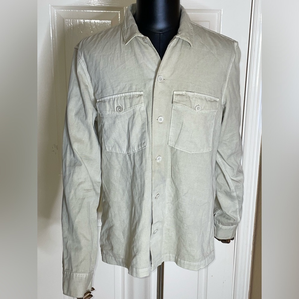 All Saints Long Sleeve Minimalist button down shirt size XL - Picture 4 of 9